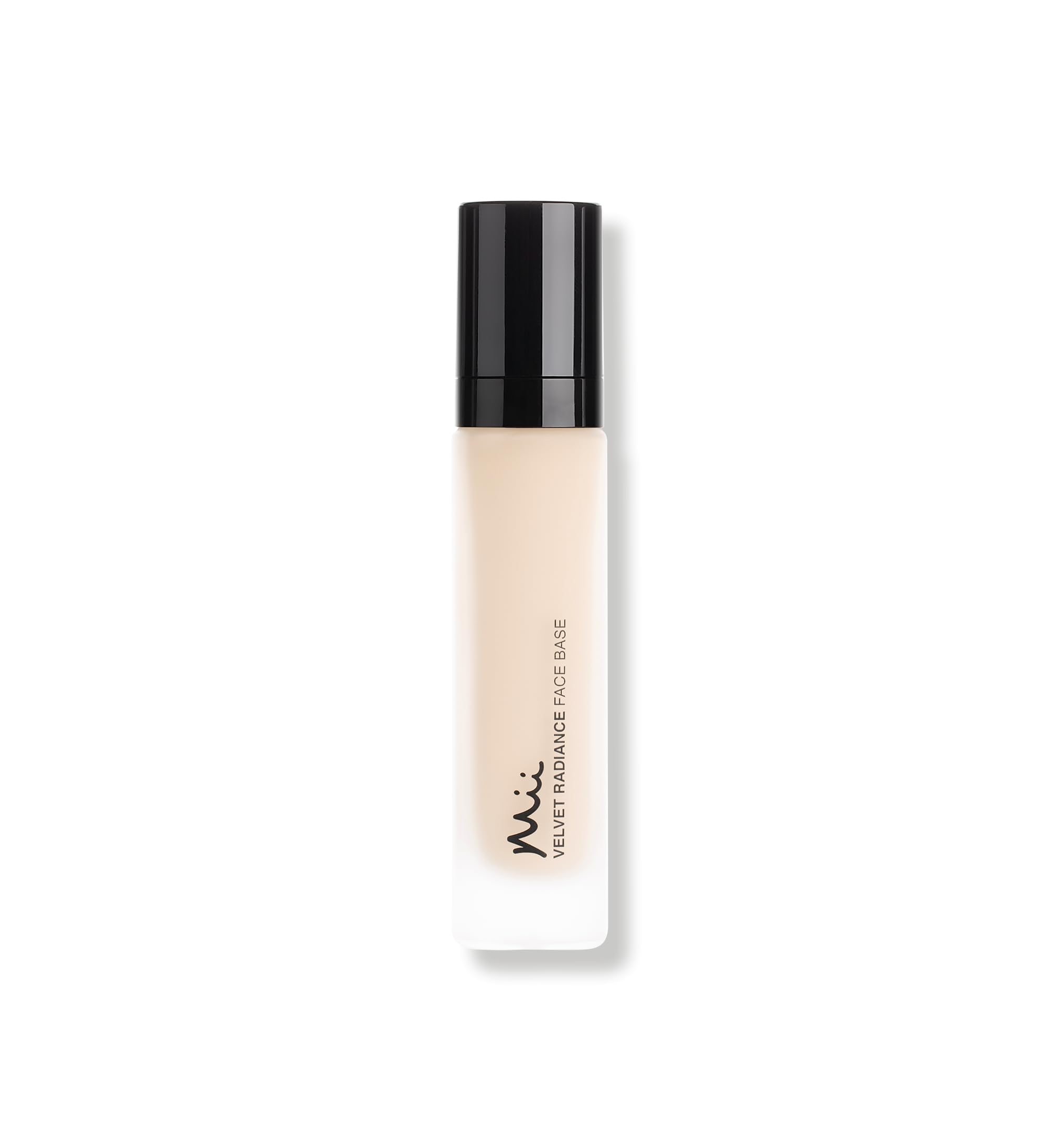 Mii Cosmetics Velvet Radiance Face Base, Liquid Foundation, Satin Finish, Weightless, Medium to High Coverage, Long Lasting, Truly 00