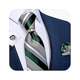 DiBanGu Mens Tie Set Silk Necktie and Gold Tie Ring