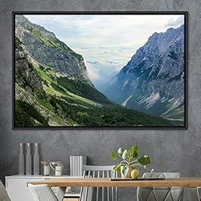 signwin Framed Canvas Wall Art Mountainscape Aerial Dramatic...