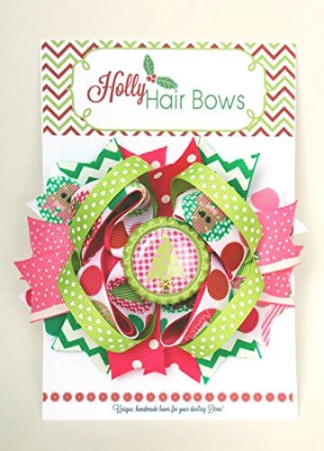 Holly Boutique Christmas Hair Bow /Christmas Hair Clip set for babies and girls
