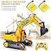 DOUBLE  E Remote Control Excavator Full Functional Construction Tractor, Rechargeable RC Truck Excavator with 2.4Ghz Transmitter