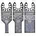 Genesis GAMT501 3-Piece Universal Quick-Fit Flush Cut Oscillating Tool Blade Assortment Pack,Silver