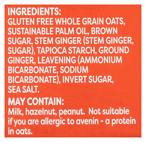 NAIRN’S GLUTEN-FREE STEM GINGER OAT GRAHAMS – HEALTHY, TASTY AND SAFE FOR CELIACS. PERFECT ON-THE GO SNACK .HIGH FIBER, NO ARTIFICIAL COLORS, FLAVORS, OR PRESERVATIVES, 5.64OZ