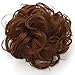 Onedor Premium Synthetic fiber Clip on Messy Chignon Bun Hair Extension Hair Piece Wig. Silky Smooth and Secure (12#-Light Brown)