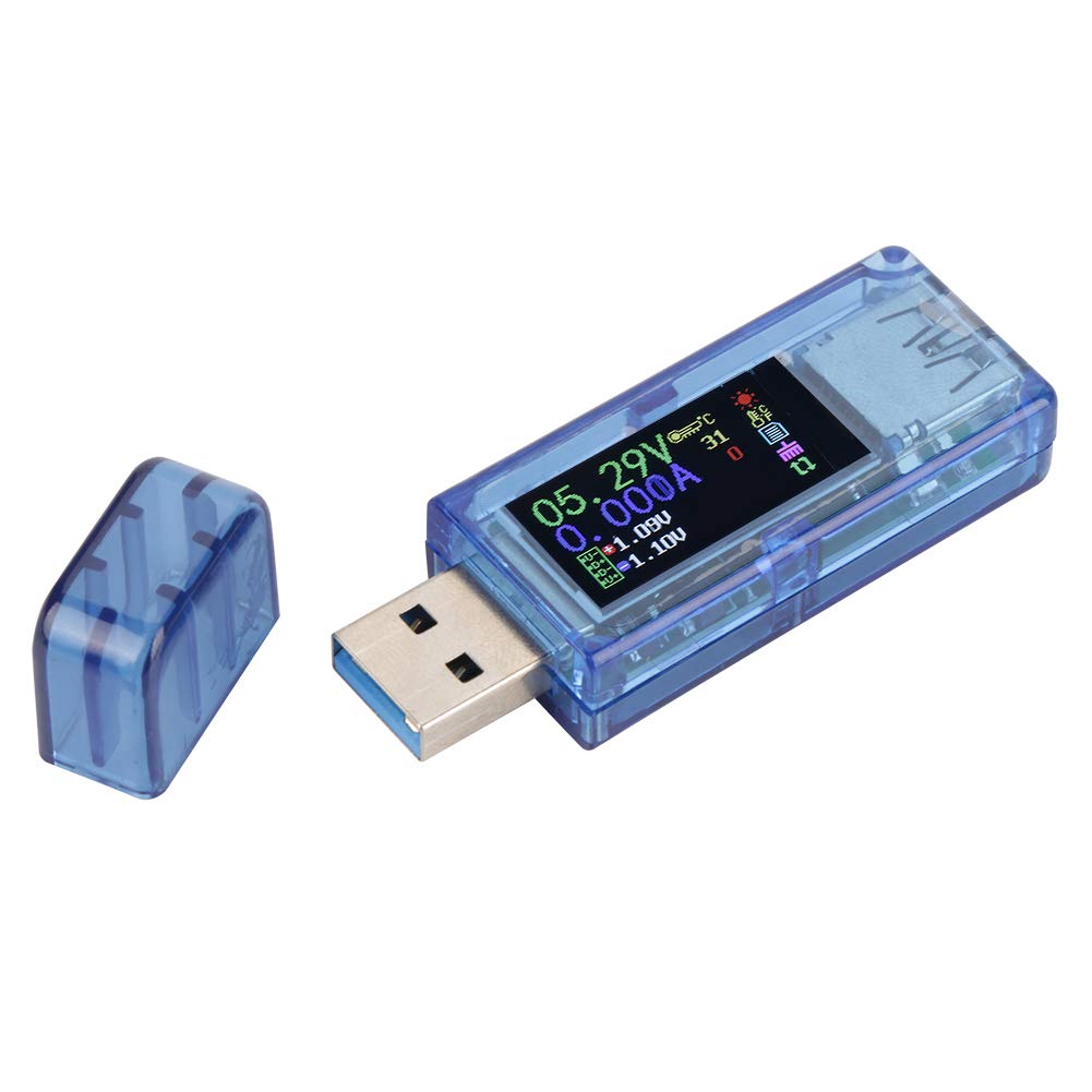 Usb Tester, At34 Usb 3.0 Ips Color Display Voltmeter Ammeter Current Meter Multimeter Charger Usb Charger Tester Power Meter Tester Usb Tester
