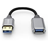 CLAVOOP Short USB Extension Cable 6 inch, USB A 3.0 Extender | USB A Male to Female Cord Braided Compatible with Flash Drive, Printer, Camera, Mouse, Keyboard, Headset, Phone