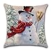 PSDWETS Christmas Tree Snowman Decorations Pillow Covers Set of 4 Christmas Winter Decor Throw Pillow Covers Cushion Cover 18 X 18