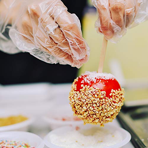 TONGYE 6" Natural Bamboo Skewers, Thick Bamboo Sticks for Caramel Candy Apple, Hot Dog, Corn Cob, Cookie, Lollipop, Chocolate Fountain (Φ 5MM, 50 PCS)