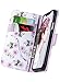 iPhone X Case, iPhone X Wallet Case with Card Holders, ULAK Rose Floral Kickstand Premium Synthetic Leather Folio Handmade Wrist-strap Wallet Case Cover for iPhone X / iPhone 10 5.8 inch Rose/Purple