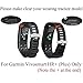 ZSZCXD Band for Garmin vivosmart HR+, Silicone Strap Replacement Wristband for Garmin vivosmart HR+ (No Tracker) (White)