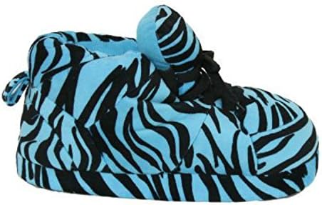 Snooki Comfy Feet Blue Zebra Slippers (M 5.5-7.5)