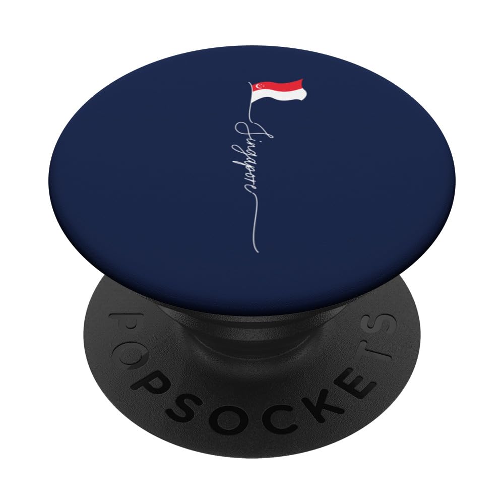 Singapore flag, Singaporean flag, Singaporean patriotic flag PopSockets Swappable PopGrip