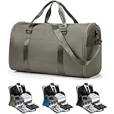 Convertible Garment Duffle Bags for Travel, Carry On Garment Bag for Women Men 2 in 1 Hanging Suit Bag, Large Weekender Bags for Business Trip Wedding Hanging Clothes Green