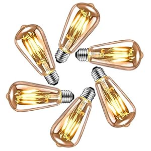 Edison vintage gloeilamp E27, LED vintage gloeilamp E27 6W, retro decoratieve Edison gloeilamp E27 warm wit, ideale…