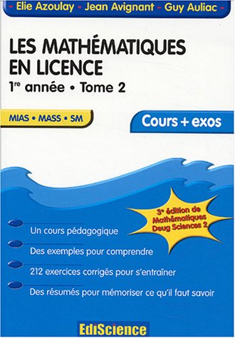 Les  mathématiques en licence, 1re année