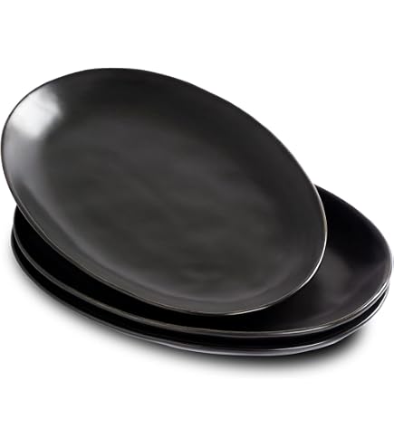 Lot De 4 Assiettes Rectangulaires Noires Mates - 15,5x9,1cm - Pour Sushis, Desserts, Apéritifs - Lave-vaisselle Safe