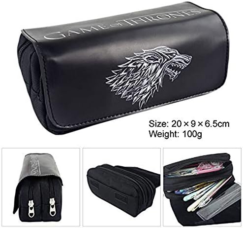 Pencil Case Large Capacity Pencil Bag with Compartments,Game of Thrones Pencil Cases for School Student Boys Girls and Office (A)