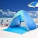 Pop Up Tent, Beach Tent Sun Shelter Instant Sun Shade Portable UV Tent Baby Sun Cabana with Zipper Door for Garden/Beach Times (for 2-3 Person) - Azure