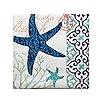 Arundeal 18 x 18 Inches Vintage Ocean Theme Starfish Decorative Cotton Linen Throw Pillow Case Cushion Cover