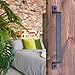 VivaLight 12 Inch Rustic Barn Door Handle Pull - Black Steel Pull for Sliding Doors, Gates, Garages, Sheds, Fences, Closets, Pantries - Indoor and Outdoor Use - Easy Install