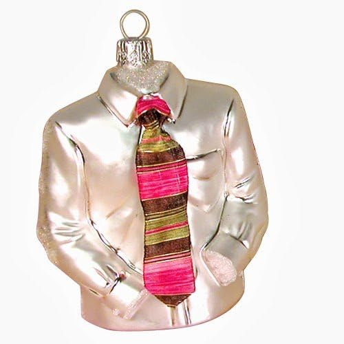 Ornaments to Remember: SHIRT AND TIE Christmas Ornament (Magenta)