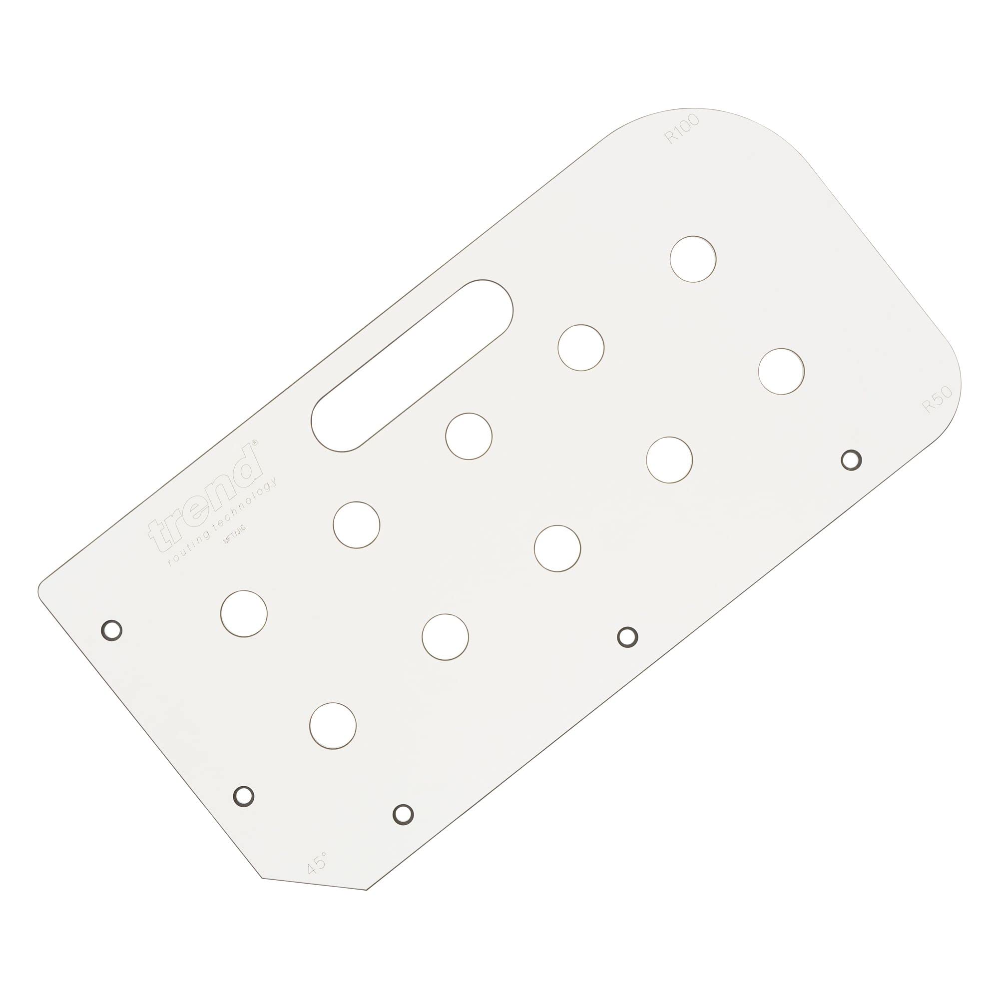 Trend Multi-Functional Table Routing Jig, MFT Style Worktops, Plunge Router Compatible, Durable Material, Corner Radii & 45 Degree End Cut, MFT/JIG