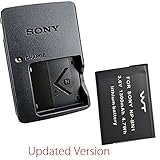 Sony BC-CSN Charger for Sony NP-BN1 NP-BN Cyber-shot DSC-QX10, QX30, QX100, T99, T110, TX10, TX20, TX30, TX55, TX66, TX100V, TX200V, W310, W320, W330, W350, W360, W380, W390 Cameras + 1 Bonus Battery
