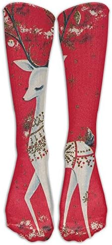 Christmas Reindeer Unisex Fashion Pattern Crew Socks Stockings Boy's Girl's