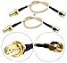 Pack of 2 RF RG316 SMA Male to SMA Female Nut Bulkhead Crimp Antenna Low Loss Coaxial Cable 6