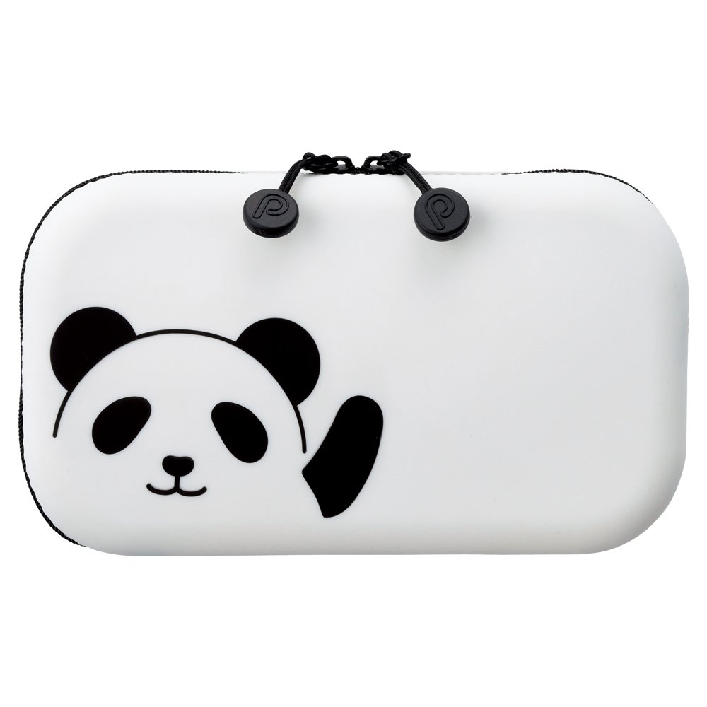LIHITLAB PuniLabo Zipper Pouch, 7.5" × 1.5", Panda (A7716-6)