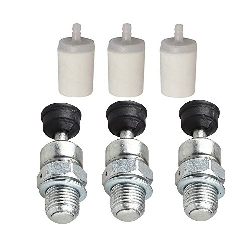 HIPA (Pack Of 3) Cylinder Decompression Valve With Fuel Filter For Huqvarna 50 51 55 272 340 345 346 350 353 357 359 365 372 385 390 395 Gas Chainsaw