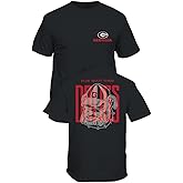 Georgia Men's Tall Dawgs Mascot 2-Sided Black Short Sleeve T Shirt