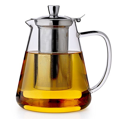 Glass Teapot 350 ml Teapot for One Person with Clear Glass Infuser