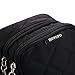 HOYOFO Double-Sided Cosmetic Pouch Bag for Travel Makeup Brush Organizer Makeup Bag, Black Small