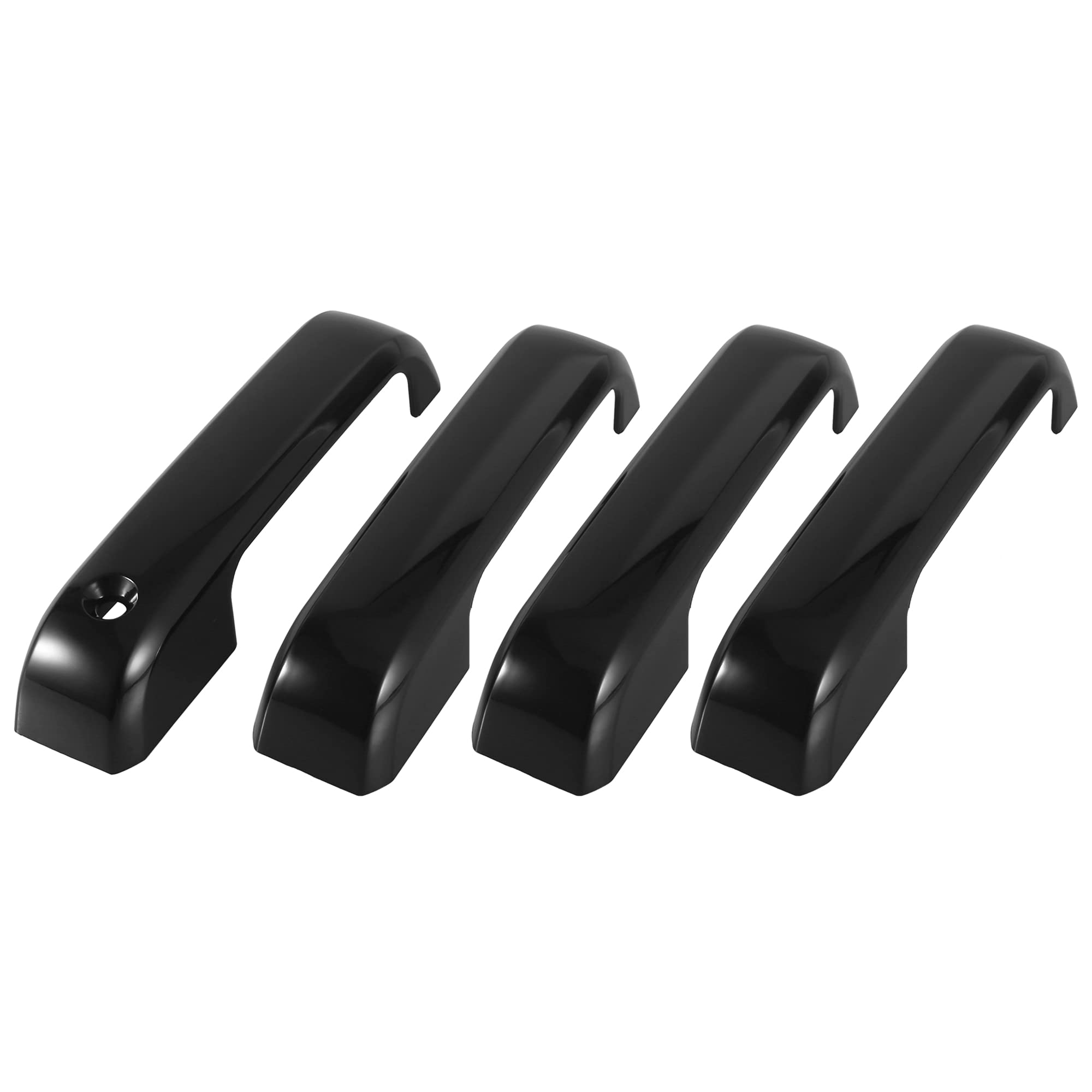 Photo 1 of X AUTOHAUX 4pcs Gloss Black Car Exterior Outside Door Handle Cover Decor Trim for Ford F-150 4DR 2015-2020 for F-250 Superduty 2017-2020 for F-350 Superduty 2017-2020