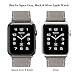 SWEES Genuine Leather Bands Compatible Apple Watch 42mm Series 3, Series 2, Series 1, Sports & Edition, Gray