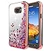 Galaxy S7 Active Case with [Tempered Glass Screen Protector] NageBee Quicksand Liquid Floating Glitter Flowing Sparkle Bling Luxury Clear Soft Case for Samsung Galaxy S7 Active SM-G891A (Rose Gold)