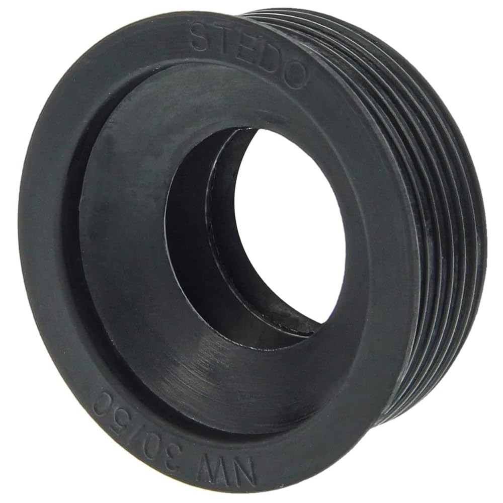 Schläfer 189815 | Universal Black Rubber Clamp 1 1/4 Inch for Drain Pipe DN40 HT Inner Ø 26/32 mm, External Siphon Pipe Diameter 40 mm, Rubber Sink Seal Siphon Sleeve Diameter 32/40 mm