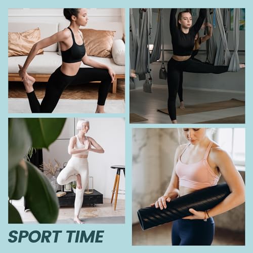 AMIYOYO 3 Pack Leggings for Women with Pockets High Waist Gym Leggings Black Tummy Control Stretchy Yoga Pants Trousers Workout Sports Fitness Running