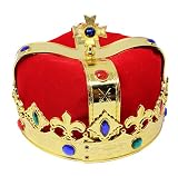 JOYIN Royal Jewleled 2 Pack King's and Queen's Royal Crowns - King Queen Halloween Costume Prom Accessories