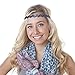 Hipsy 2pk Women's Adjustable NON SLIP Wave Bling Glitter Headband Gunmetal Duo Pack