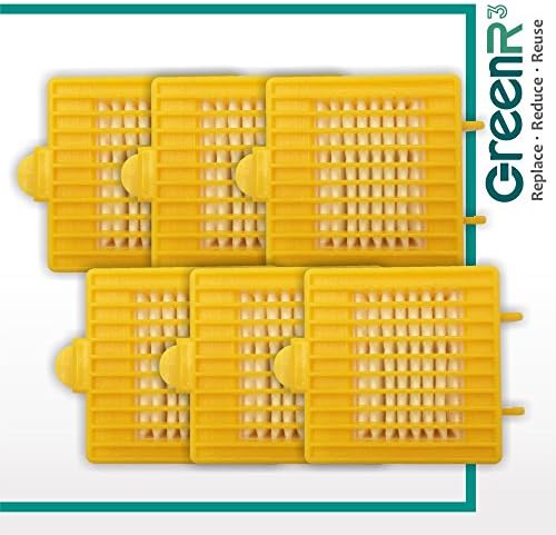 GreenR3 6-PACK Air Filter True HEPA for iRobot 21899 Fits Roomba 700 760 770 780 790 AeroVac 500 Model Series Replacement Parts Cleaning Tool Vacuum Cleaner Accessories Replenishment PN and more