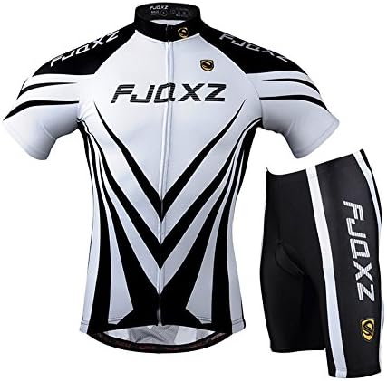 FJQXZ Men's Cycling Jersey 3D Padded Breathable Shorts Set Outfit F013D