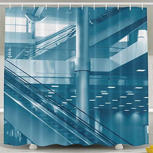 Limin Building Staircase Column City Room Mold Resistant Fabric Shower Curtain For Bathroom,Water,Standard -Repellent 60 X 72 Inch