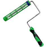 Magimate 9 Inch Paint Roller Frame, Non-Slip Threaded Roller Handle | Fits 9"-12" standard core covers; chrome 5/16" shank; pressure self-lock stops slipping; threaded grip fits extension pole