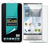 TechFilm®- Sharp Aquos Crystal [Tempered Glass] Screen Protector, Premium Ballistic Glass Round Edge [0.3mm] Ultra-Clear Anti-Scratch, Anti-Fingerprint, Bubble Free, Maximum Screen Protection from Bumps, Drops, Scrapes, and Marks [1 Pack]- Retail Packaging