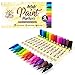 Premium Fine Tip Paint Pens - Ceramic, Fabric, Glass, Metal, Wood, and Leather (Nearly Any Surface), Set of 12 Vibrant Water Based Fine Point Acrylic Markers, No Bleed Guarantee