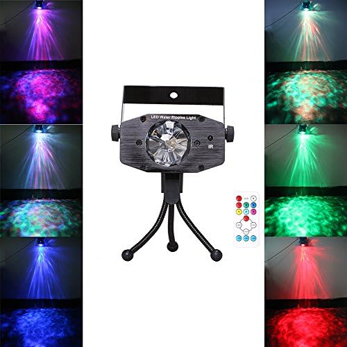 LED Stage Light, Oxygentle LED Water Wave Lighting Projector RGB Water Ripples Effect Light Lamp Ocean Wave Light 7 Colors with Reomote Control for Party Disco KTV Club Pub Bar Wedding Decoration
