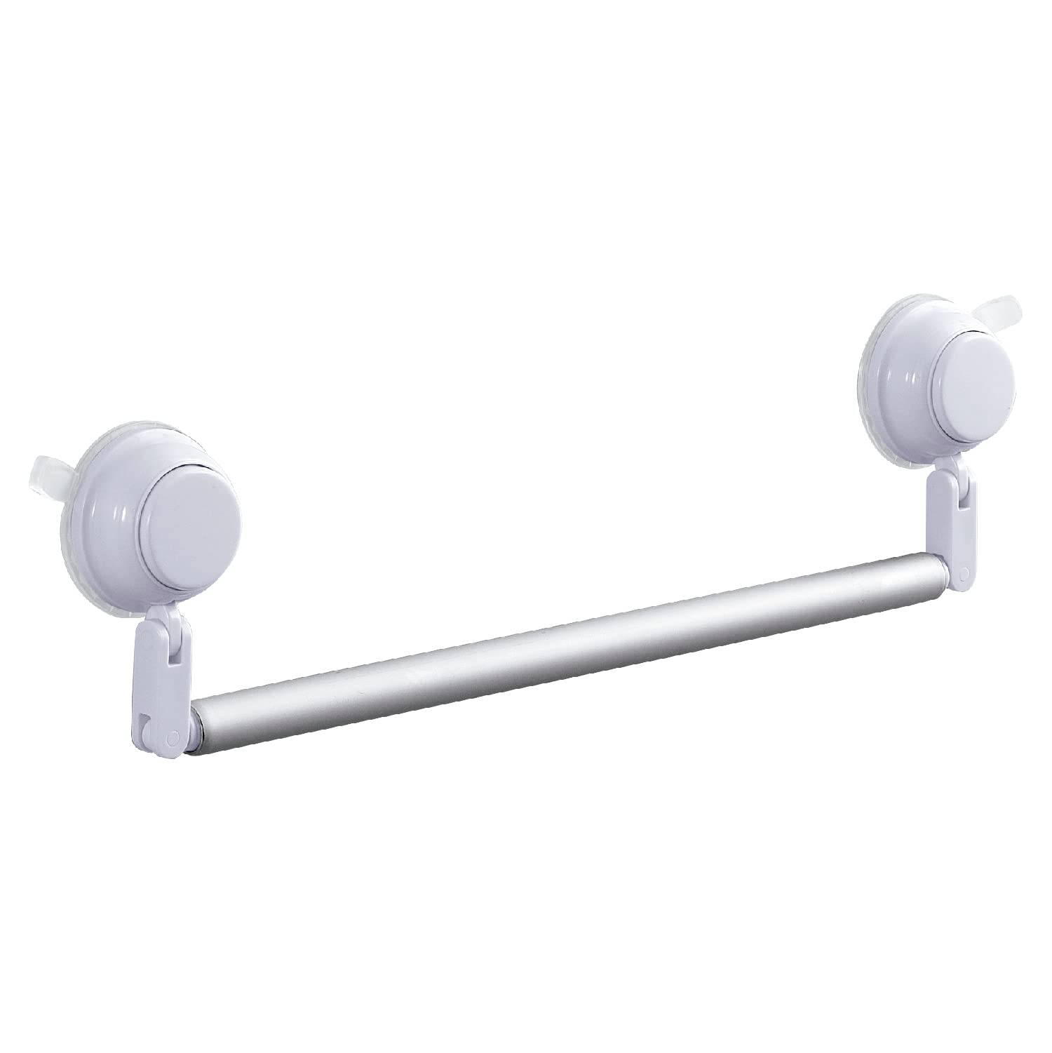 Gedy Vesuvio Towel Rail Extendible Suction Cups, White, 30 – 53 cm
