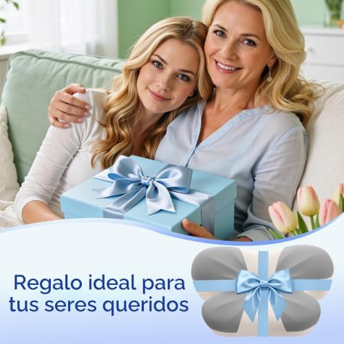 Almofada cervical ajustável e pescoço para alívio da dor (cinzento e branco)